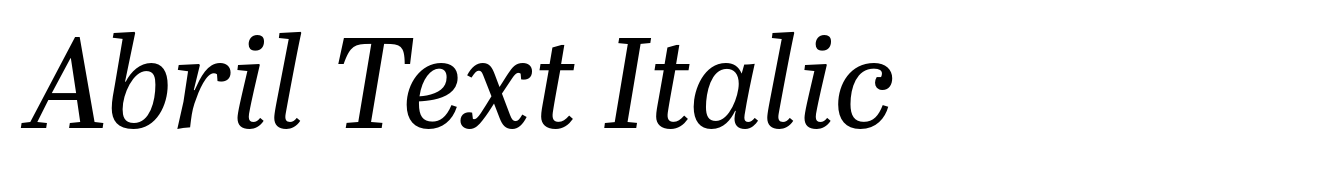 Abril Text Italic